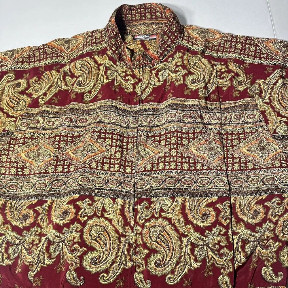 Vintage Y2K Tail Bomber Jacket Tennis All Over Print Polyester Red Size Small